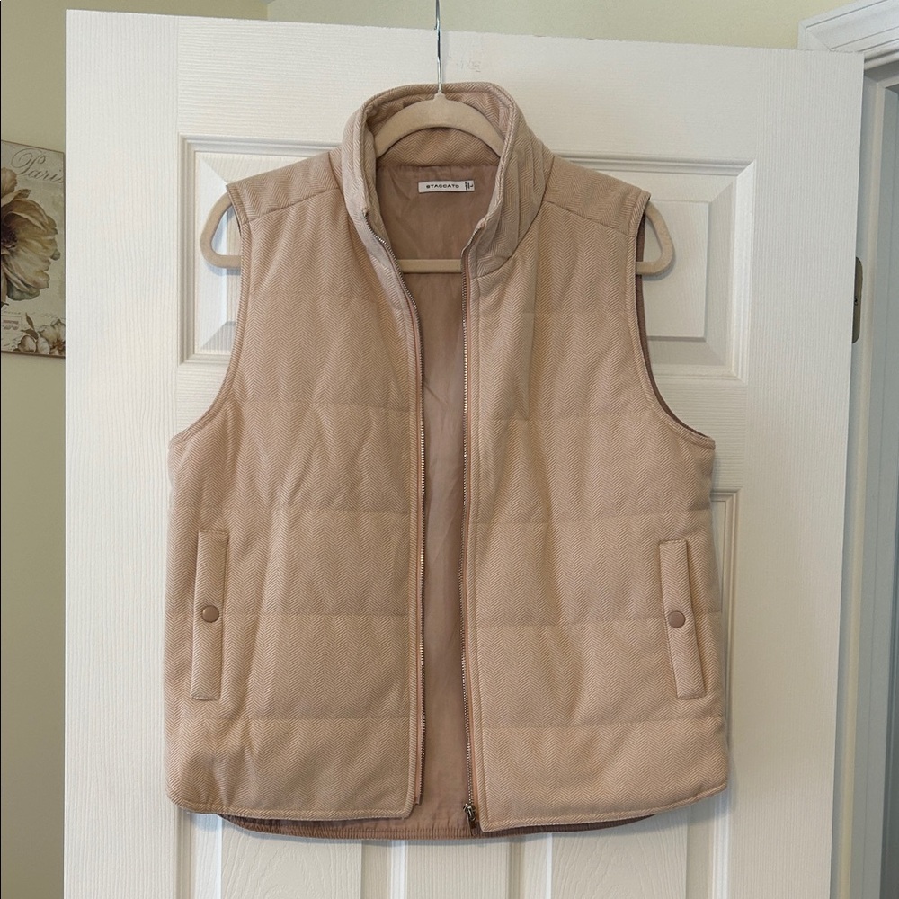 Staccato Beige Quilted Vest